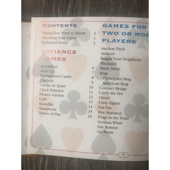 Card Games Gift Set by N. A. C. Bathe Book & New C - Picture 8 of 12